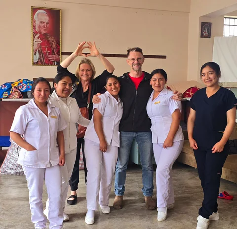 Gruppenfoto mit dem Team in Peru